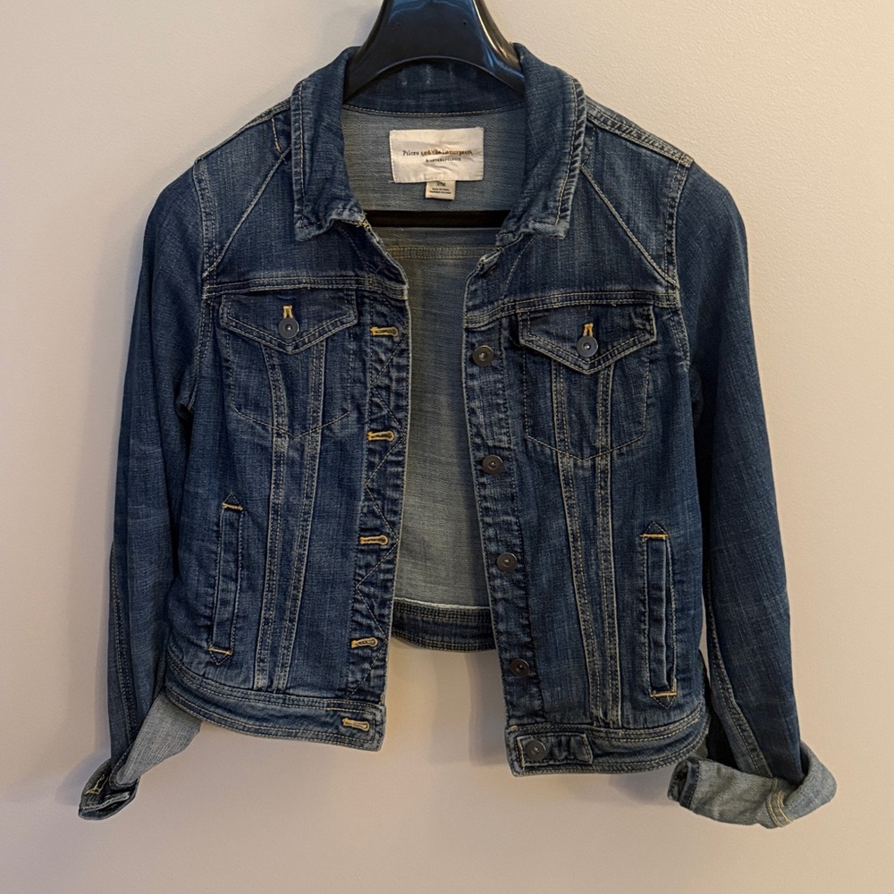 Anthropologie Blue Jean Jacket